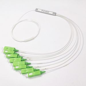 Passive Fiber Optic PLC Splitter Mini Module Tight Tube Cable With SC / APC