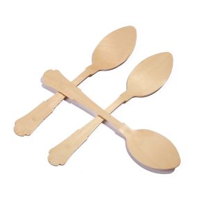 China Wood Baguette Disposable Soup Spoons Utensils For Wedding 200mm on sale