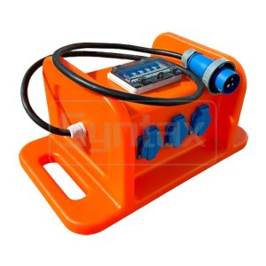Syntax MS8 Single Phase 16A HDPE Portable Distribution Box IP67 With Extension