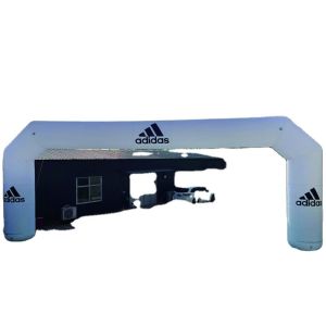 Giant Rainbow Inflatable Finish Arch For Marathon With Balloon