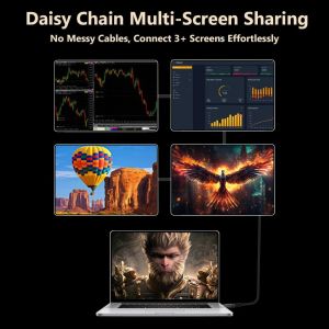 Alvin's 3.3ft TB5 Cable: 120Gbps/240W/16K, TB4/3/USB4 Certified