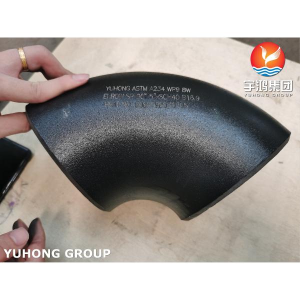 Quality ASTM A234 WP9 CL1 90° ELBOW BW SR 5" SCH40 Seamless Pipe Fittings wholesale
