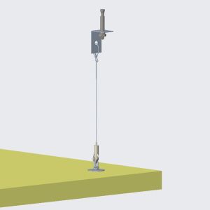 Easy to attach chandelier acoustic panel wire kit suspension system sound