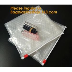 Factory Price Clear Bubble Zipper Bags, Pink Resealable Bubble Bag with Slider