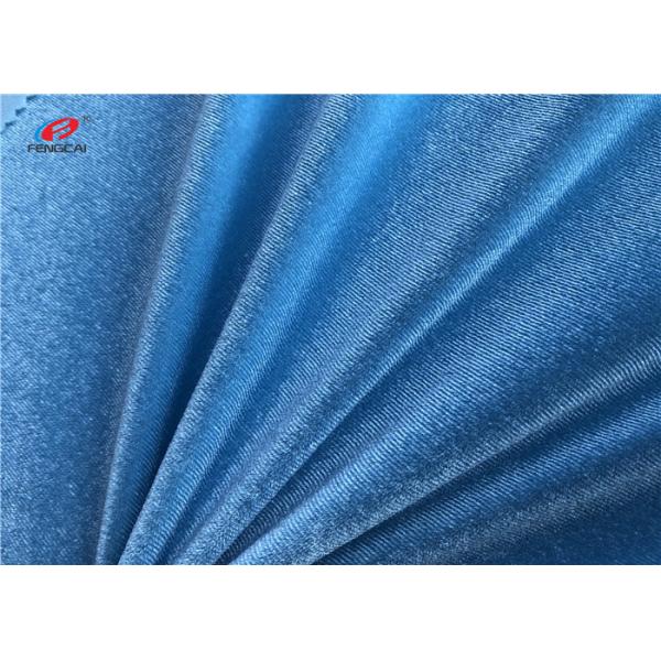 Plain Dyed Pressed Spandex Velvet Fabric 75d For Skirt Trouser Jacket