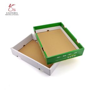 Fruit Packaging CMYK 4C Printing Corrugated Mailer Boxes With Lid 400mm Length