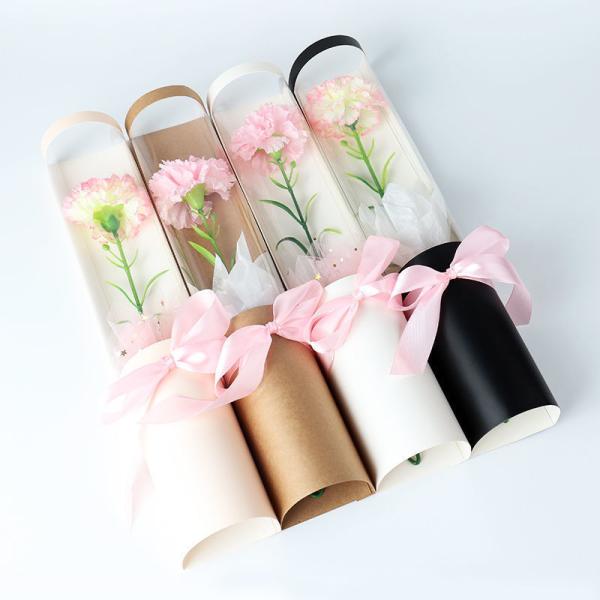 Design Logo Round Cylinder PVC Box for Custom Different Shape Florist Rose