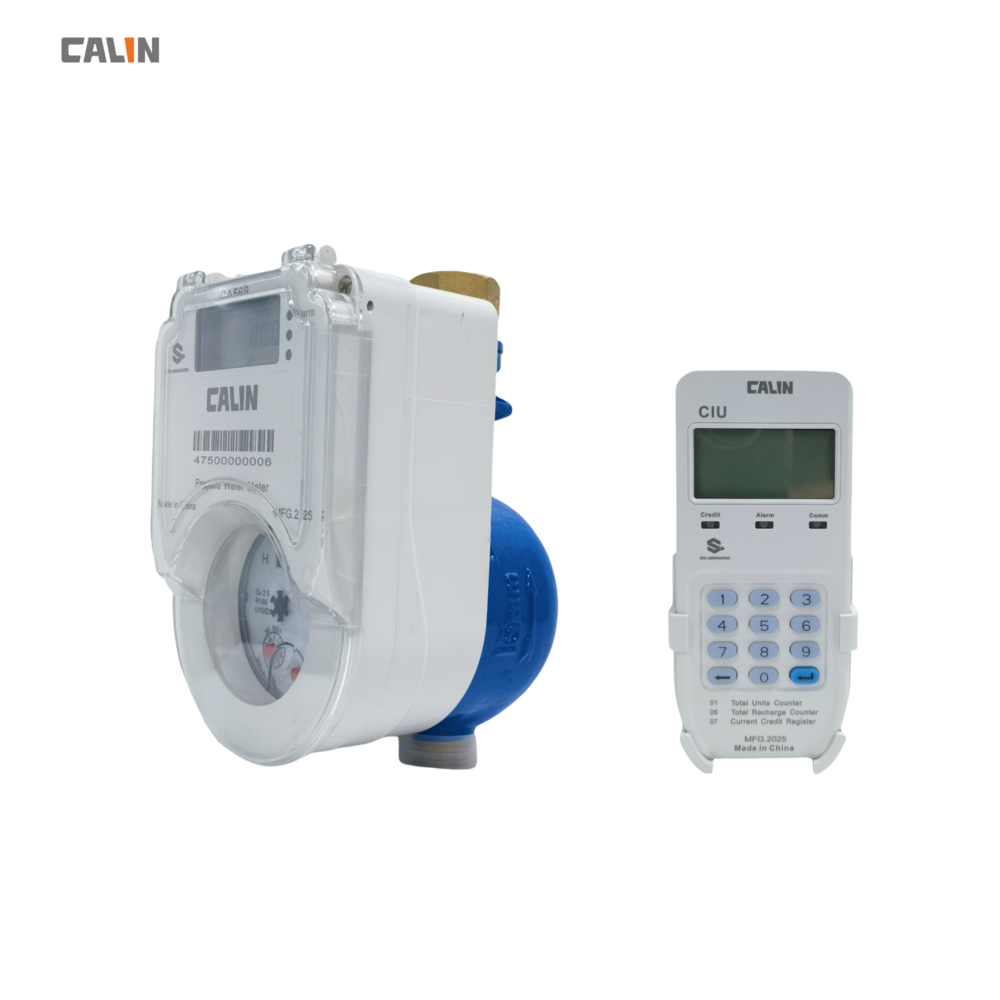 Botswana Split Keypad STS Long Battery Lifespan Prepaid Water Meter with CIU