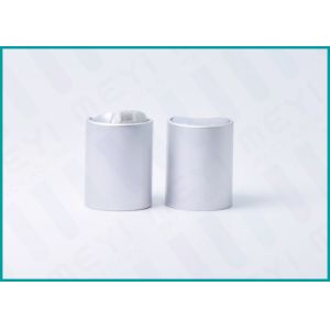 China Matt Silver Aluminum Disc Top Cap , Press Caps And Closures For Shower Gel on sale