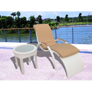 Cheap hotel garden sun lounger rattan chaise lounge for sale