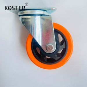 32mm Orange PVC PU Industrial Caster Swivel Castor Customized Request 2.5inch to