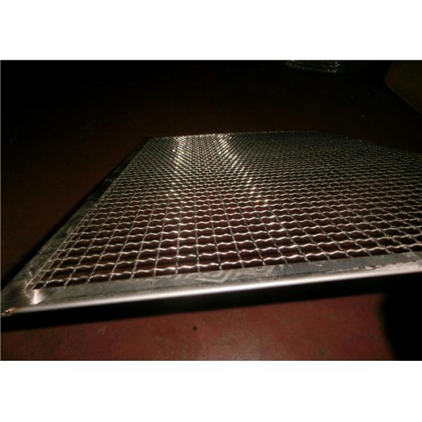 Food Grade SS Oven Wire Mesh Tray For Food Baking , Polishing Processing