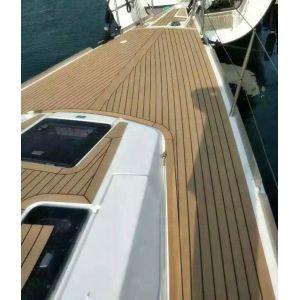 25meter/roll Brushed Anti UV PVC Rubber Teak Boat Deck for Marine Vessels