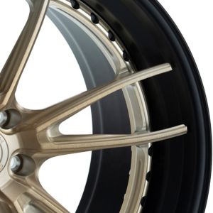 factory Customized brushed grey or bronze luxury 2 piece staggered alloy forged