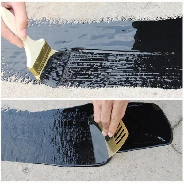 Non Curing Rubberized Asphalt Waterproofing Coating Good Adhesion Performance