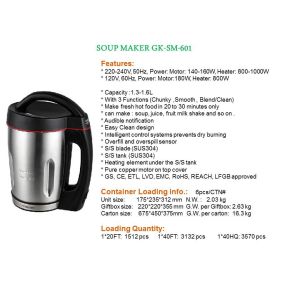 Multifunction Intelligent control systems prevents dry burning super soup maker