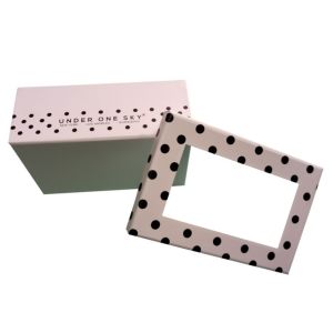 PVC Rigid Cardboard Gift Boxes With Clear Window 157gsm Coated