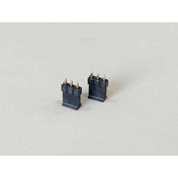 6.0H 2.00mm Pitch 1×3 Pin Header Connector, Single-Row Straight Type, Gold-Flash G/F, Brass Terminals, 1.9mm Housing Height, PCB Electronic Signal