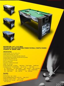 Cheap Swivel 5 In 1 Multi Games Table , Color Graphics Design Billiards Game Table for sale