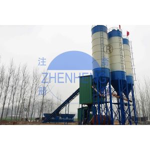 Short Mixing Time Hopper In Cement Plant, HZS60 Concrete Mixing Plant For