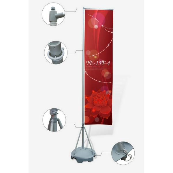 Quality Outdoor Advertising Double Sided Feather Flags With Base 4m Giant Flag Pole wholesale