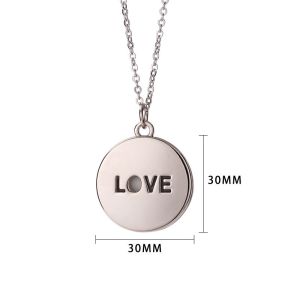Sublimation Heart Shape Sliding Silver Locket Necklace Custom Printing