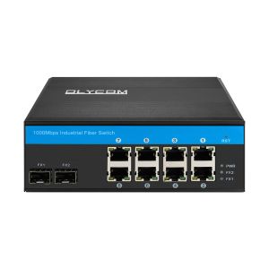 3 Years Warranty Industrial Unmanaged POE Switch 2 Fiber SFP To 8 UTP Port