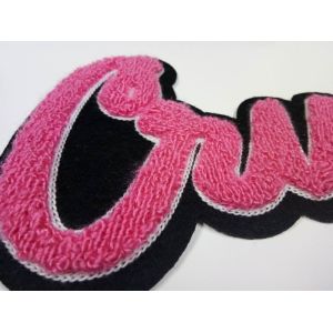 Heat Cut Border Single Felt Chenille Logo Patches 9C Color