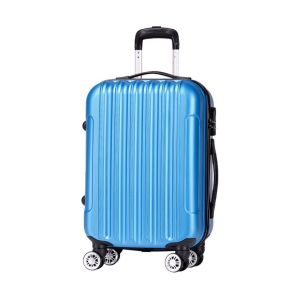 Cheap Combination Lock Navy Blue ABS ODM 4 Wheel Trolley Luggage for sale