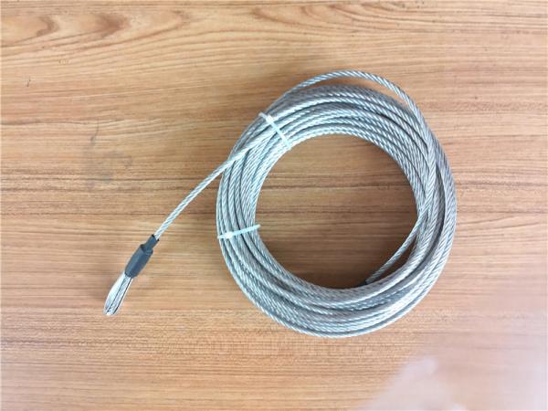 Quality 5.2mm 7x19 Galvanized Steel Wire Rope Cable With Thimble Bright Coating wholesale