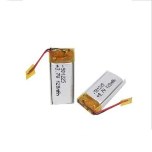 Bluetooth Headset 3.7v 120mah Lipo 501225 Li Polymer Battery With Wire