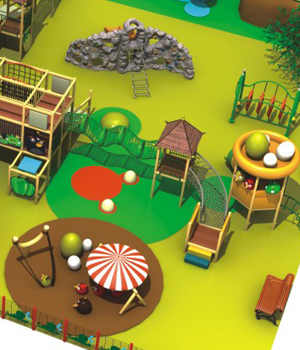 KFC Kids Residential Indoor Playground Equipment With EU Standard