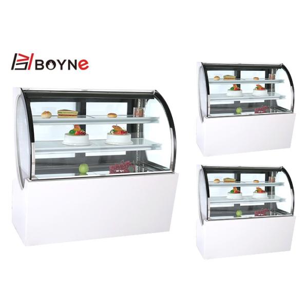Quality White Colour Arc Shape Bakery Pastry Display Chiller Slide Door Cabinet wholesale