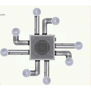 4 Side Air Flowing Chilled Water Cassette Fan Coil Unit For Grow Plant Or Big