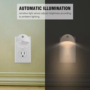 Warm White 0.5W AC120V Plug In Motion Sensor Light For Kids Energy Efficient