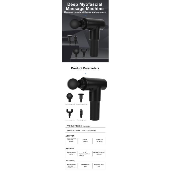 Portable Cordless Vibration Deep Tissue Muscle Massage Gun