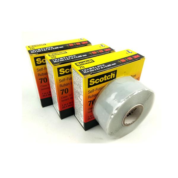 Self Fusing Silicone Rubber Electrical Tape High Temperature 70 0.3mm