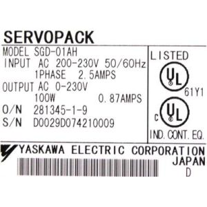 Yaskawa SGD-01AH 200V AC Servo Drives Brand New Original Box