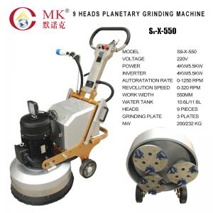 China Epoxy Floor 9 Heads Concrete Grinder Planetary System Manual on sale