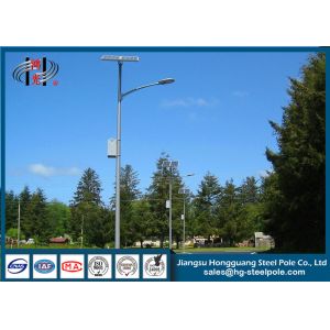 China Street Lighting Steel Pole Exterior Lamp Posts With Galvanization And Powder Coated on sale