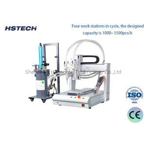 0~300 RPM Motor Speed LED Bulb Glue Dispenser with Four Work Stations