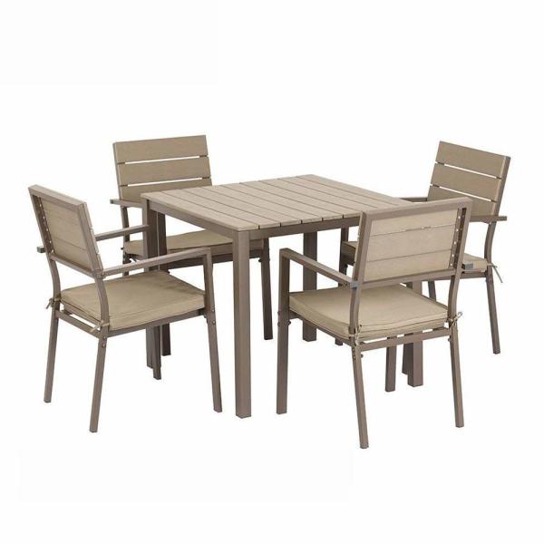 Quality Lightweight L55cm H86cm Chair 5 Piece Rattan Bistro Set Removable wholesale