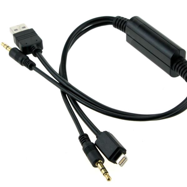 BMW 8pin cable with 3.5MM AUX Interface Adapter for MINI iPOD iPHONE 5 5S 5C
