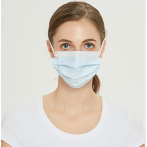 3 Layer Non-Woven Disposable Blue Medical Face Mask With Design
