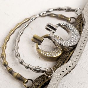 Customized 128g 20.5*5cm Metal Clutch Frame With Holes