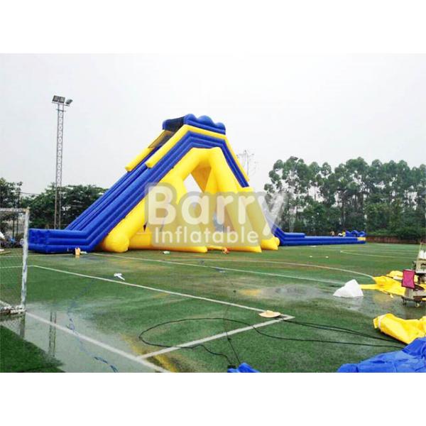 Yellow / Blue Giant Commercial Inflatable Slide / Adult Inflatable Slide