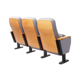 Grey Color Plywood Backrest Fireproof Folding Auditorium Chairs For Theater
