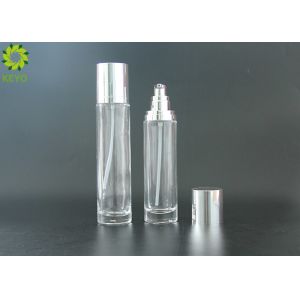 Customizable Round Clear Moisturizer Glass Bottle 100ml 120ml Available