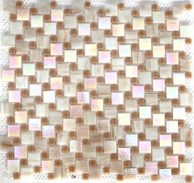 Quality bathroom backsplash tile aluminum mix glass mosaic tile LAR004 wholesale