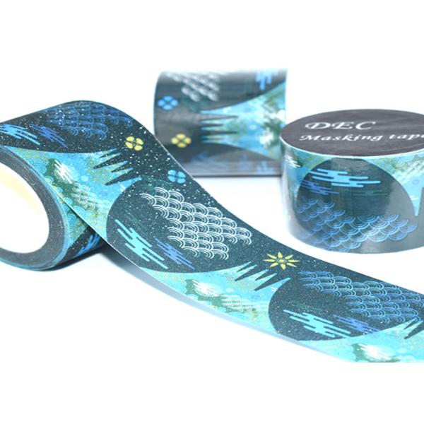 Custom Kawaii Washi Paper Masking Tape Printed Glitter Washi Tape Manufacturer